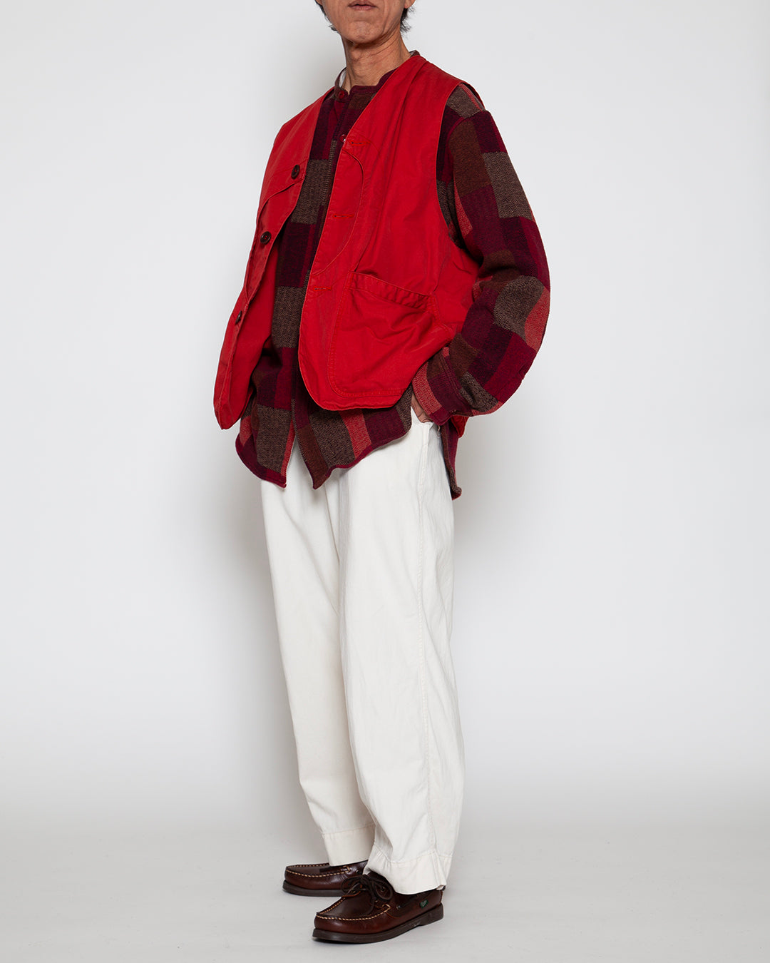 CV002 - CORONA・GAME VEST / Red w/ Bio-wash
