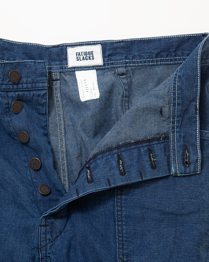 FP015・UTILITY NAVY SLACKS / Indigo w/ Bio-wash