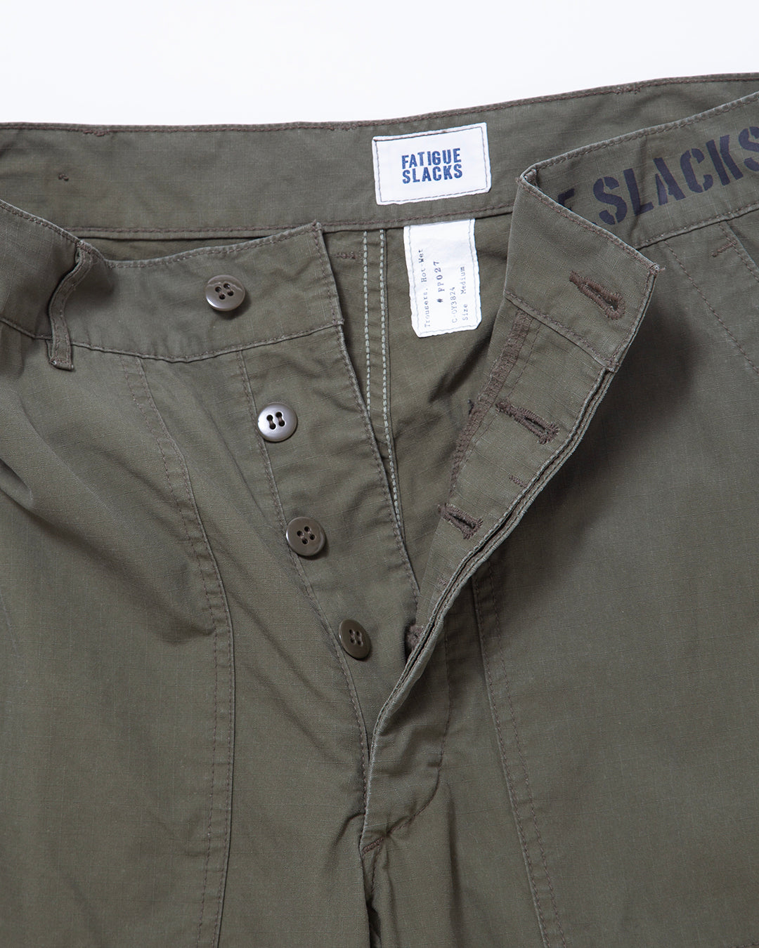 FP027 - M-47 UTILITY SLACKS / Olive Green w/ Bio-wash