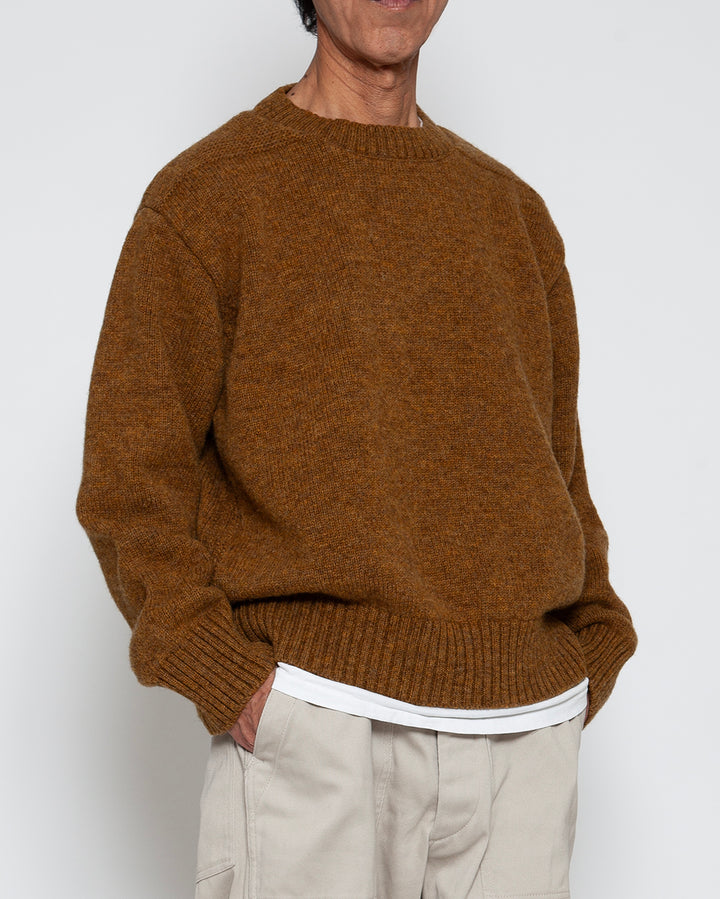 KN001 - KeyHole・NAVY CREW / Melange Gold