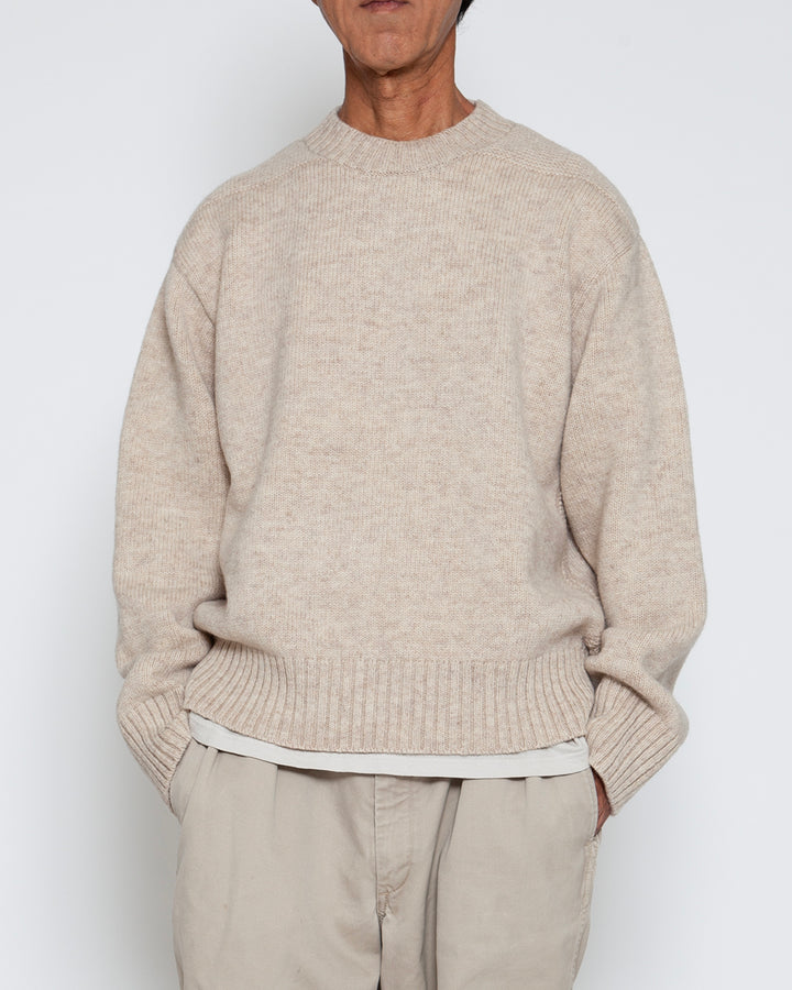 KN001 - KeyHole・NAVY CREW / Melange Sand