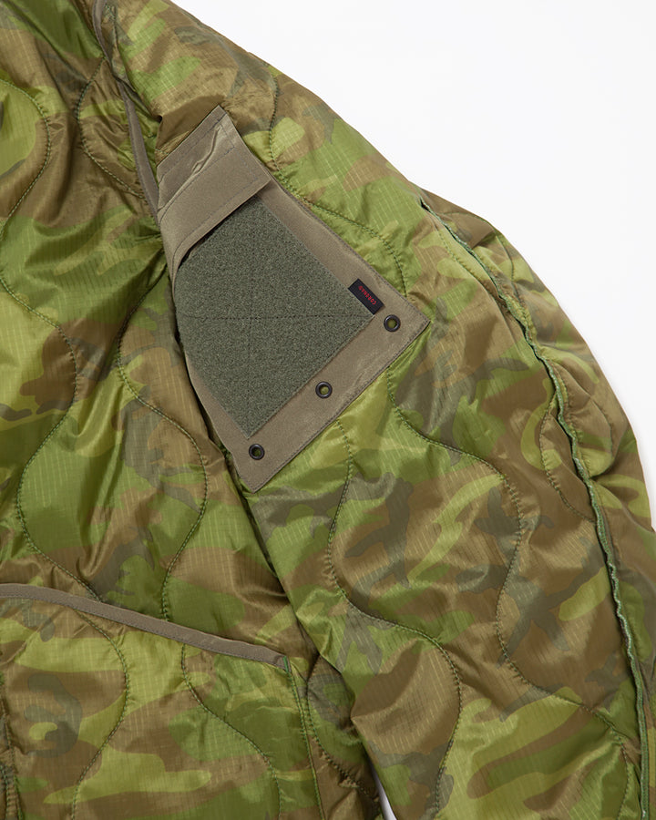 CJ020・ COMBAT QUILTING LINER JACKET / Green Leaf Camouflage