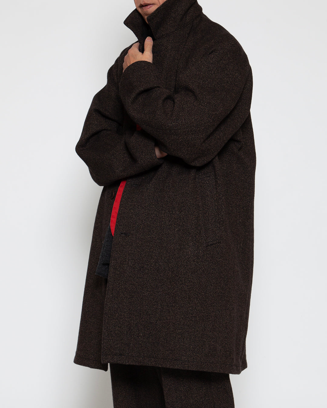 CJ027L - CORONA・UP DUSTER COAT / Melange Brown