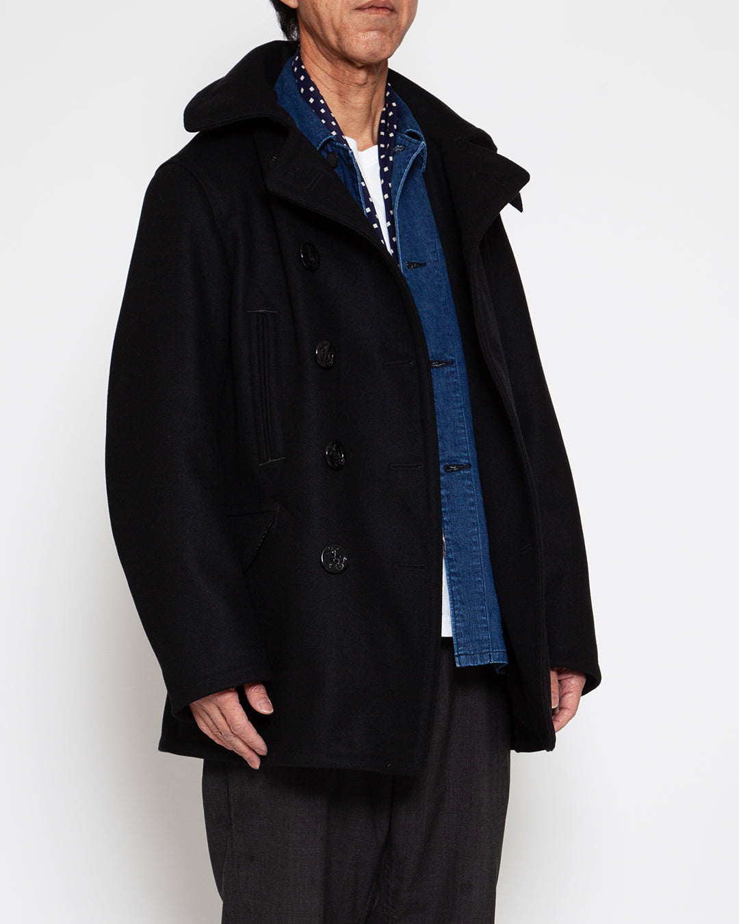 CJ067- SEAMEN'S COAT / Black