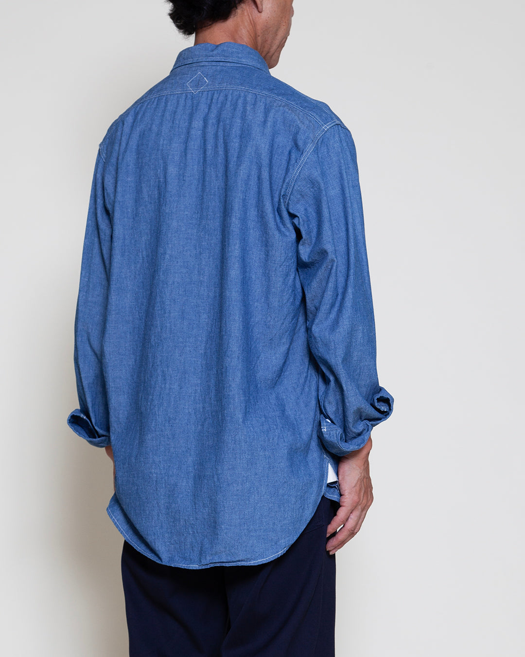 CS001 - NAVY 1POCKET SHIRT / Blue Chambray