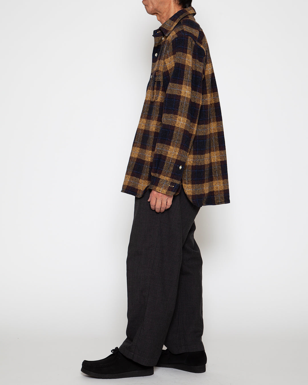 CS005 - W.C.W SHIRT PULLOVER / Yellow × Brown
