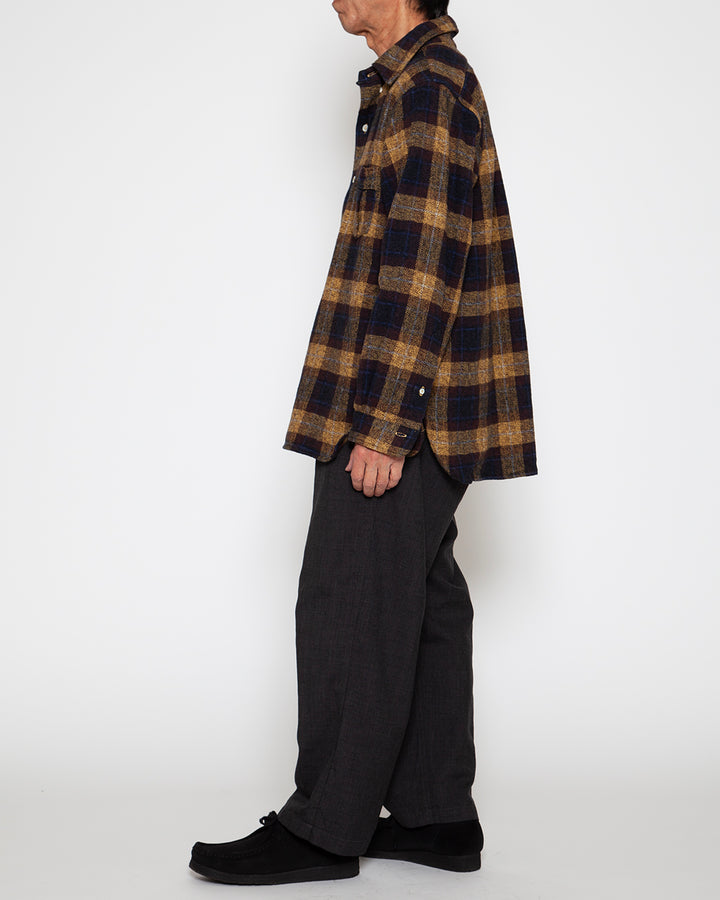 CS005 - W.C.W SHIRT PULLOVER / Yellow × Brown