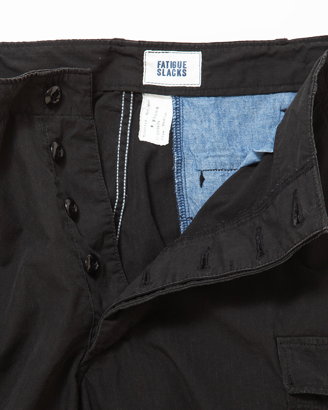 FP006 - JUNGLE SLACKS / Black w/ Bio-wash