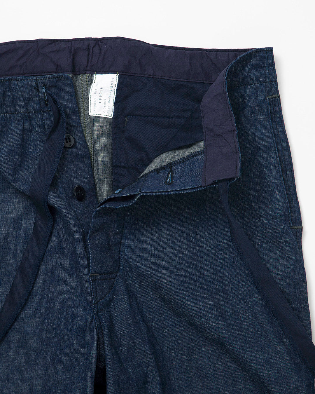 FP018・NAVY EASY SLACKS / Indigo Denim