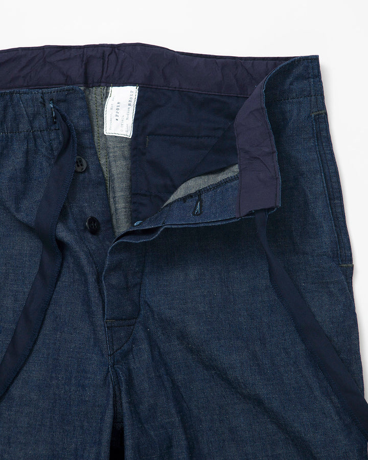 FP018・NAVY EASY SLACKS / Indigo Denim
