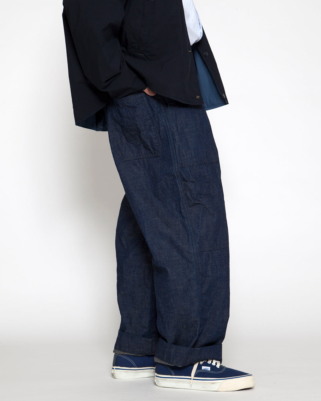 FP025・MECHANIC SLACKS / Indigo Denim – THE CORONA UTILITY