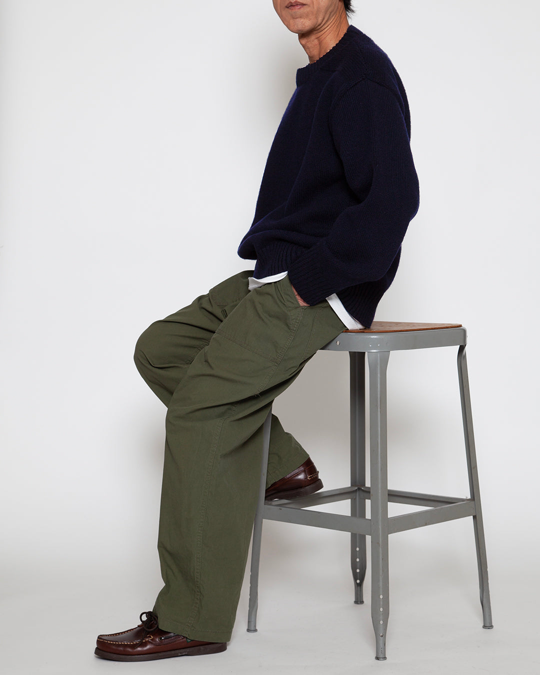 FP027 - M-47 UTILITY SLACKS / Olive Green w/ Bio-wash