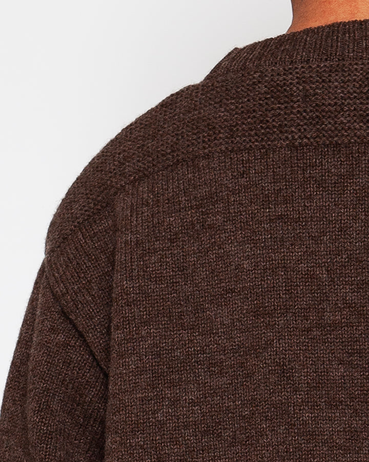 KN001 - KeyHole・NAVY CREW / Melange Mocha