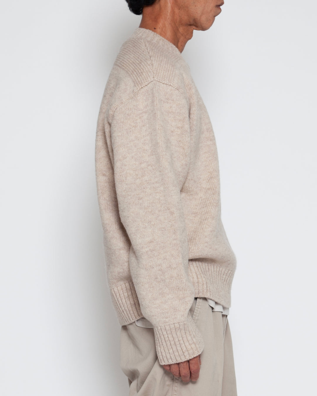 KN001 - KeyHole・NAVY CREW / Melange Sand