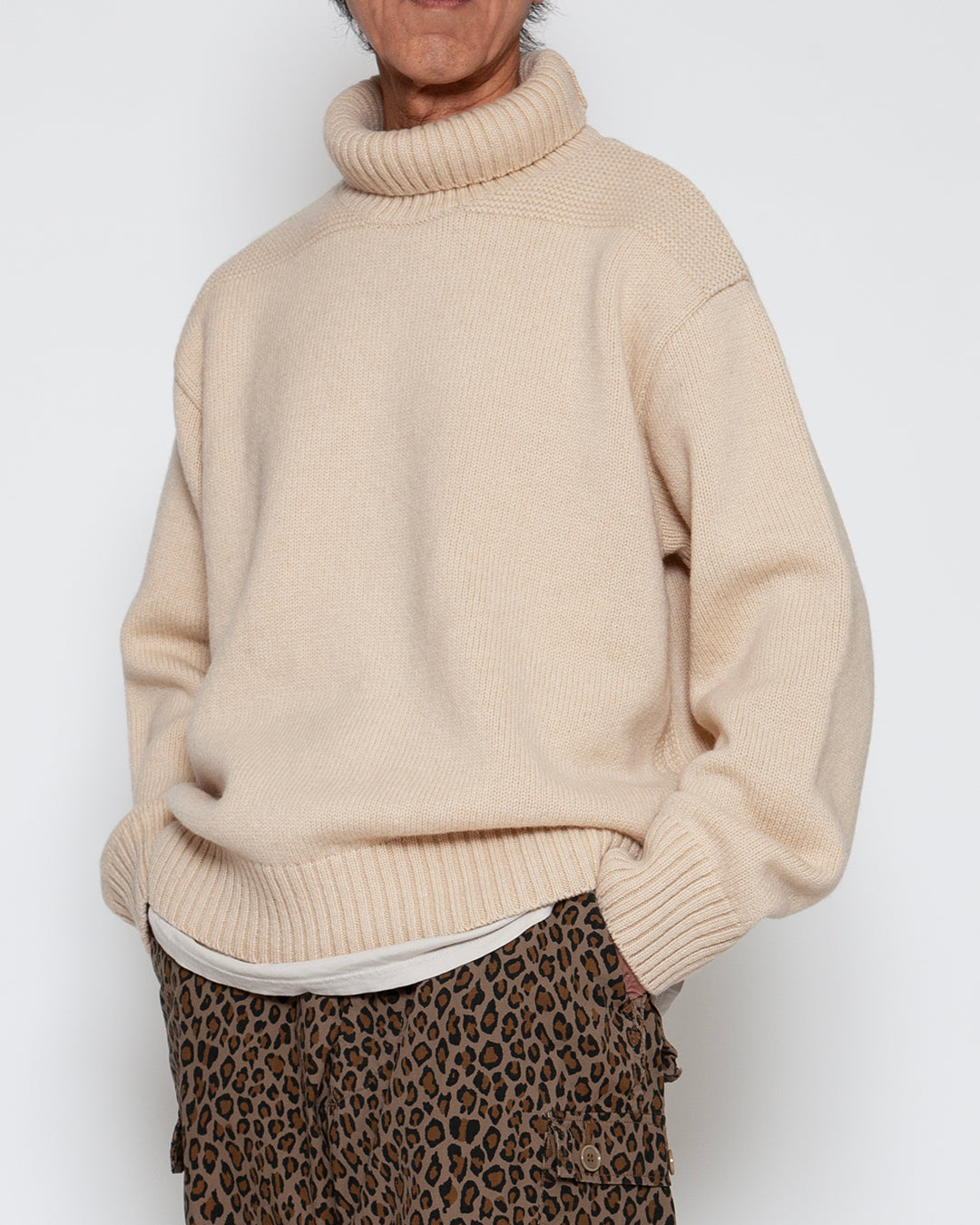KN002 - KeyHole・NAVY TURTLE / Melange Natural