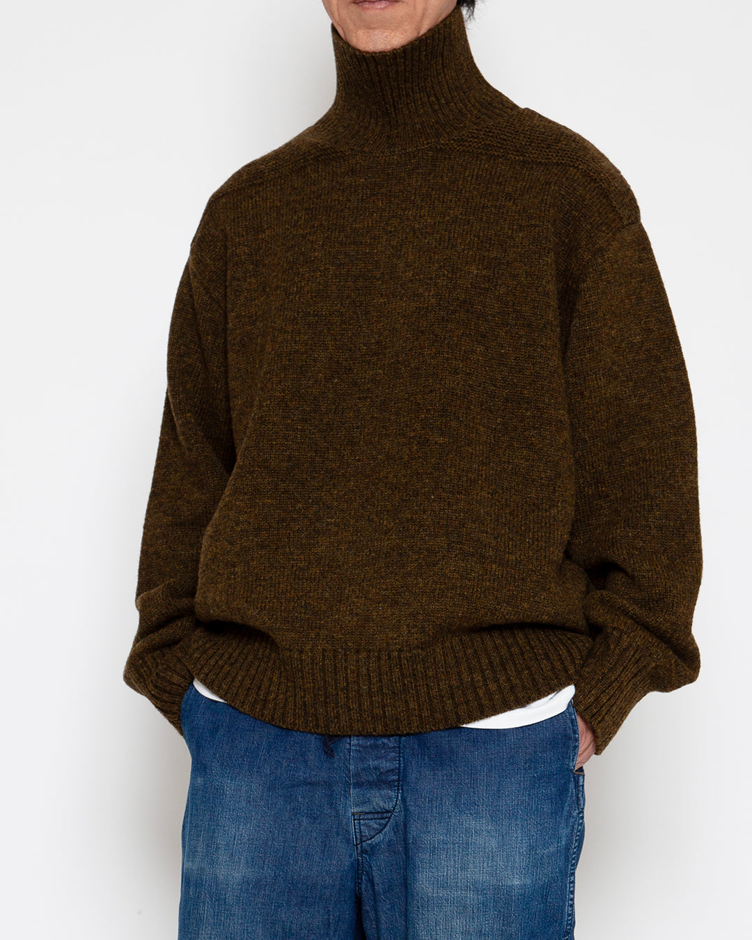 KN002 - KeyHole・NAVY TURTLE / Melange Khaki Green