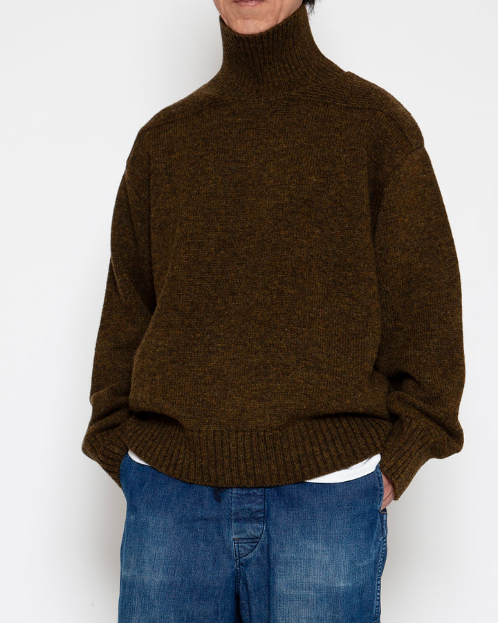 KN002 - KeyHole・NAVY TURTLE / Melange Khaki Green