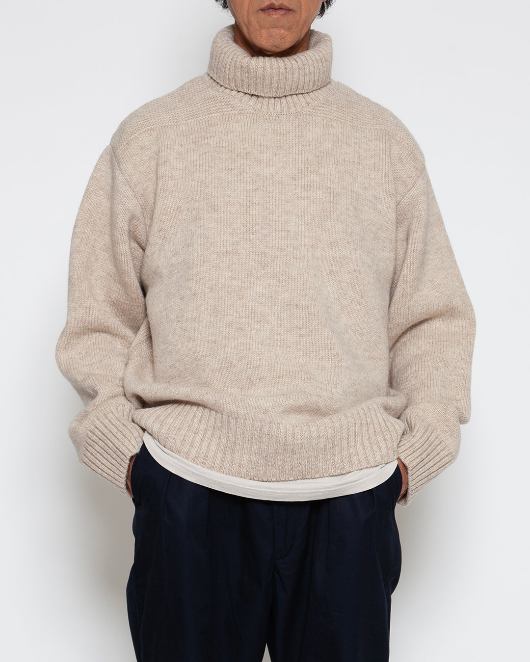 KN002 - KeyHole・NAVY TURTLE / Melange Sand