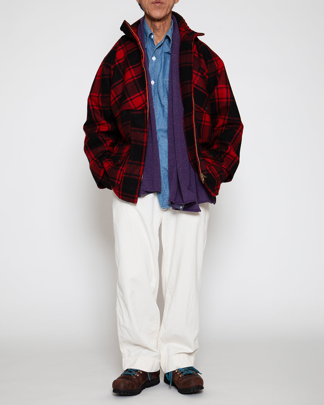 CJ007 - CORONA・ZIP LOGGER / Red × Black Buffalo Plaid