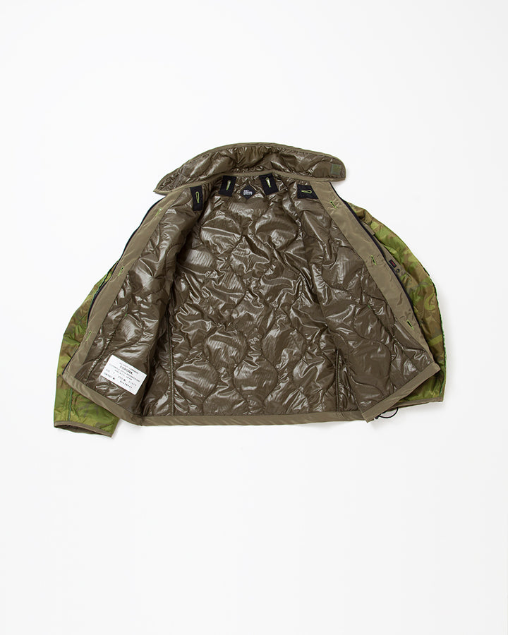 CJ020・ COMBAT QUILTING LINER JACKET / Green Leaf Camouflage
