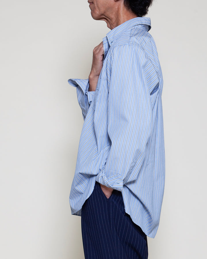 CS005 - W.C.W SHIRT PULLOVER / Blue × Charcoal