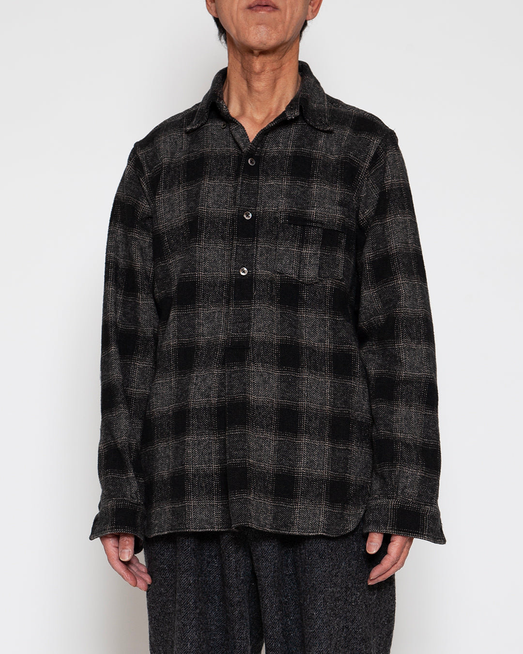 CS005 - W.C.W SHIRT PULLOVER / Black × White