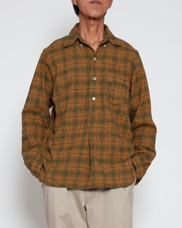 CS005 - W.C.W SHIRT PULLOVER / Khaki × Green