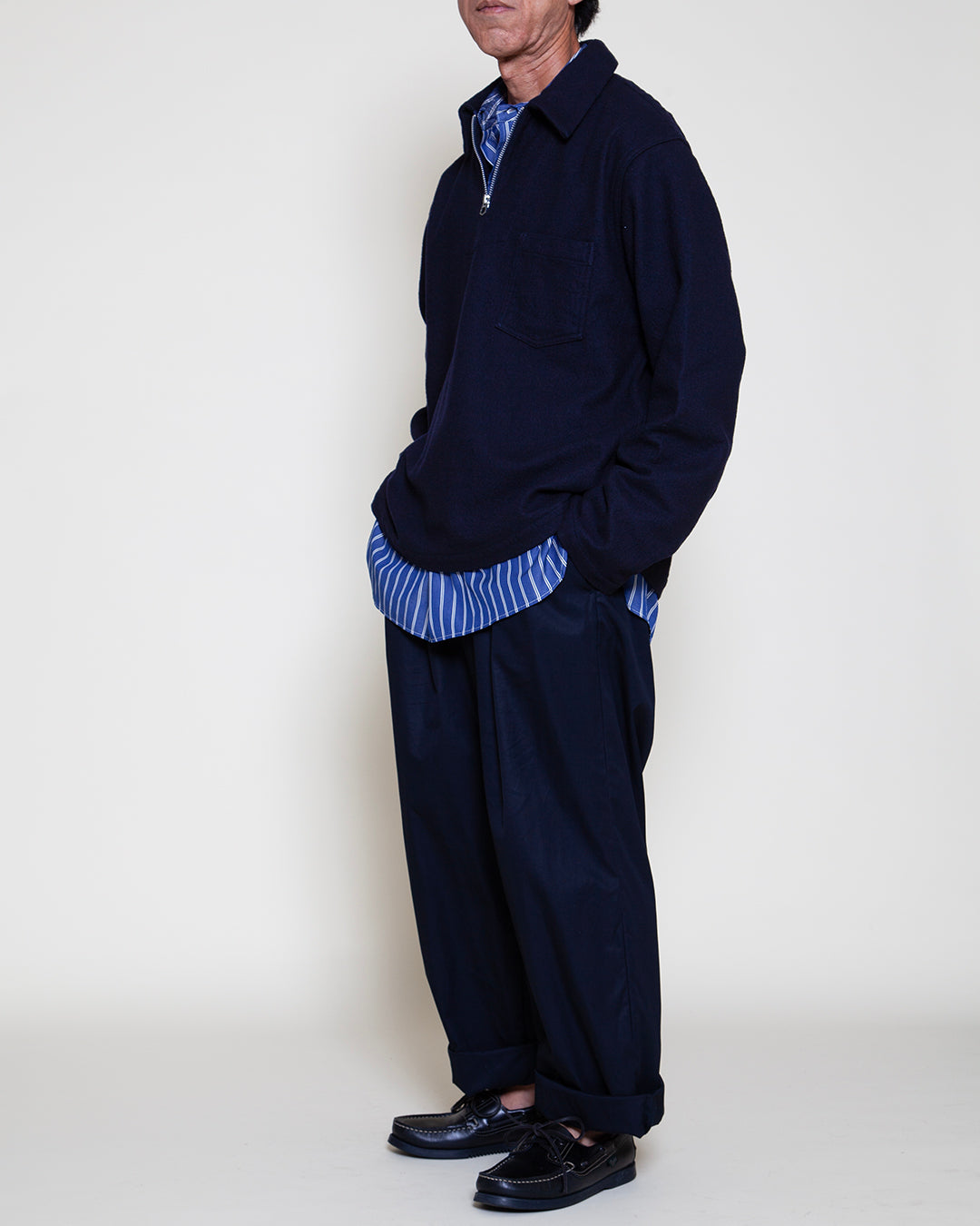 CSJ006 - CORONA・HALF ZIP SAILOR JACKET / Navy