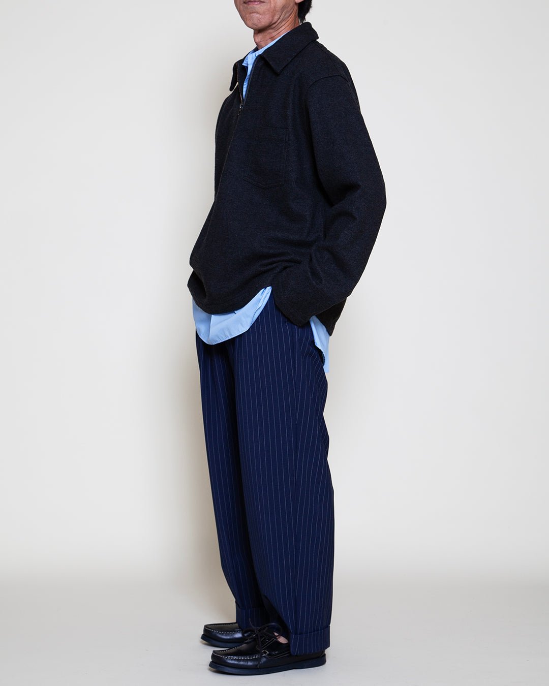 CSJ006 - CORONA・HALF ZIP SAILOR JACKET / Top Charcoal