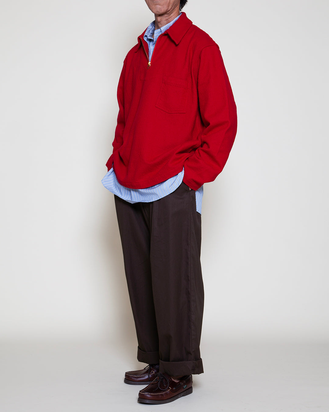 CSJ006 - CORONA・HALF ZIP SAILOR JACKET / Red