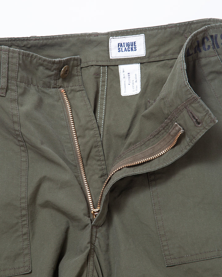 FP005 - AGGRESSOR SLACKS / Olive Green w/ Bio-wash