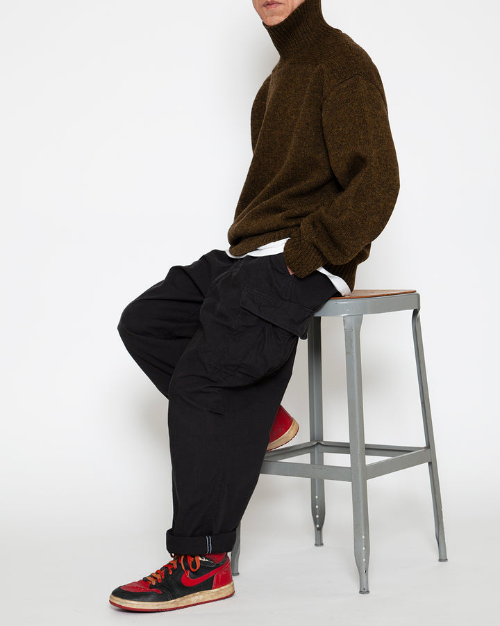 FP006 - JUNGLE SLACKS / Black w/ Bio-wash