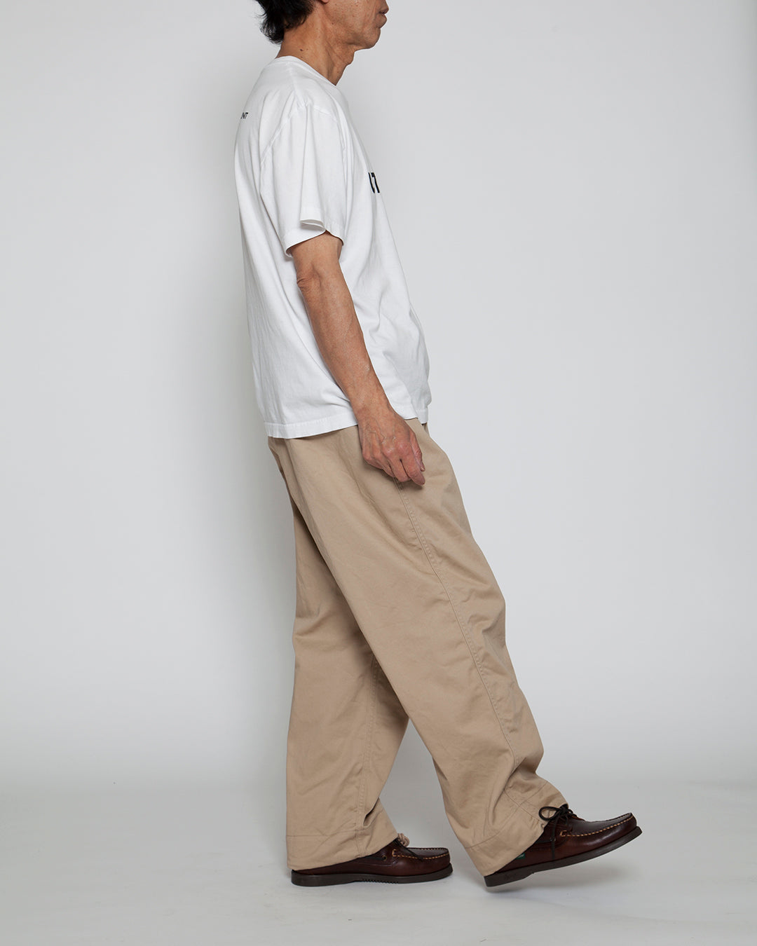 FP018・NAVY EASY SLACKS / Khaki