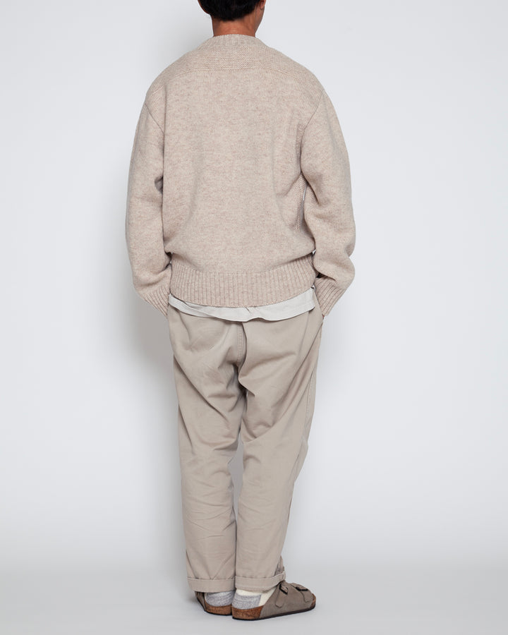 KN001 - KeyHole・NAVY CREW / Melange Sand