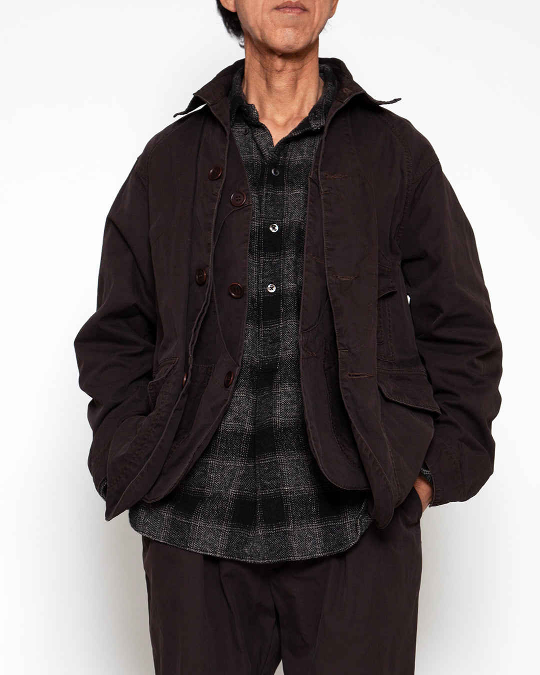 CJ001 - CORONA・GAME JACKET / Chocolate Brown w/ Bio-wash