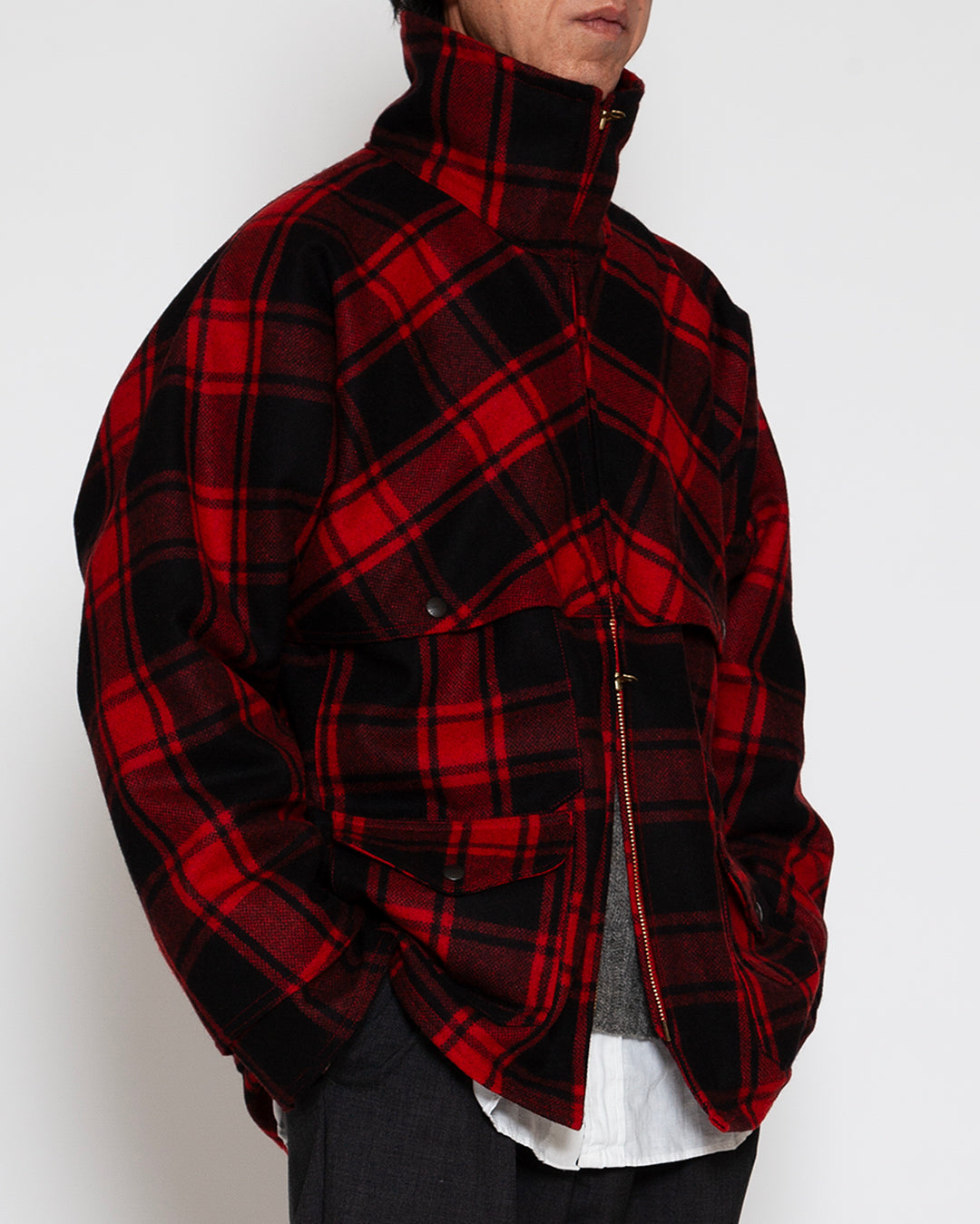 CJ007 - CORONA・ZIP LOGGER / Red × Black Buffalo Plaid