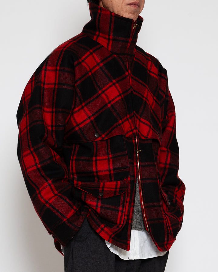 CJ007 - CORONA・ZIP LOGGER / Red × Black Buffalo Plaid