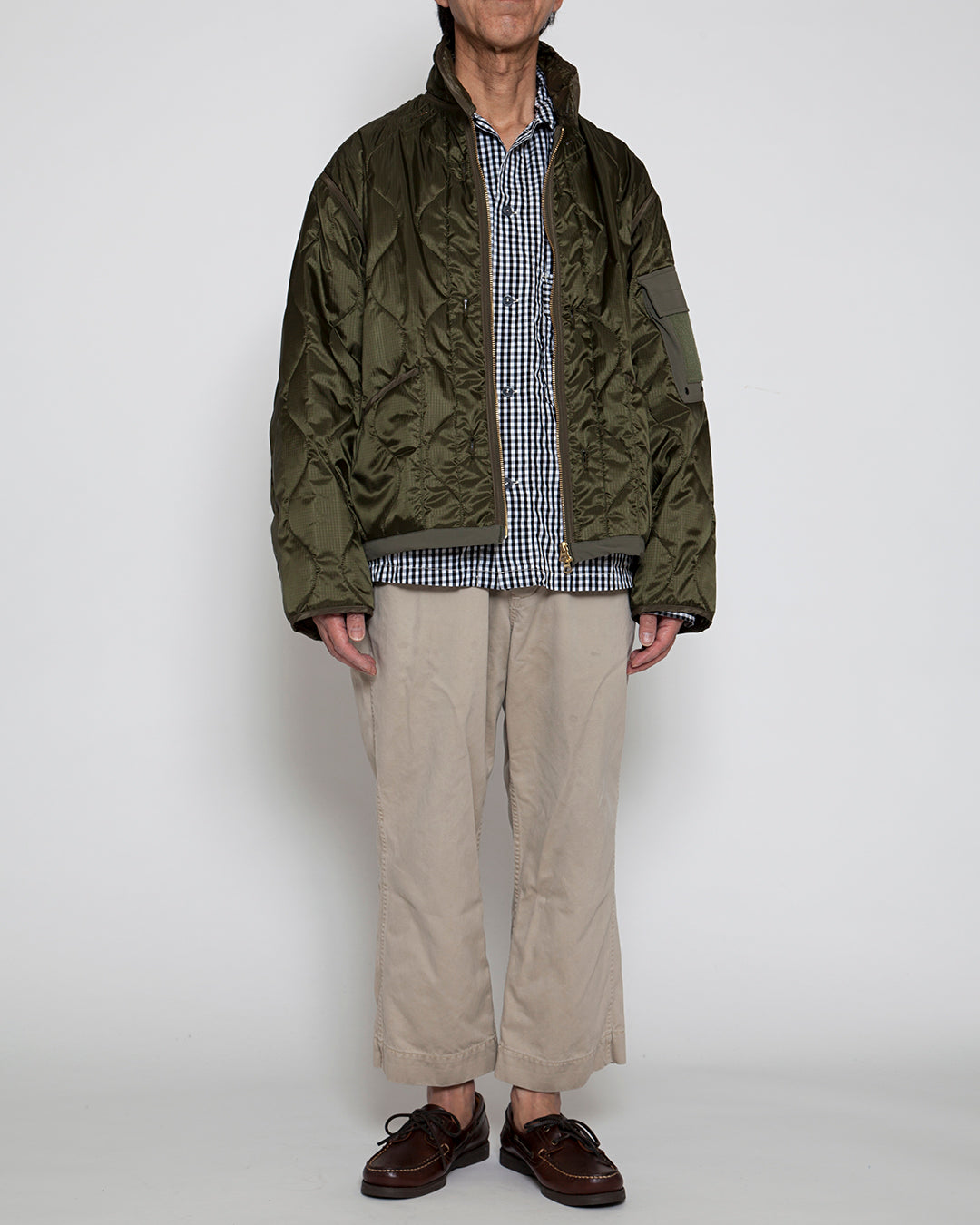 CJ020・ COMBAT QUILTING LINER JACKET / Olive Green