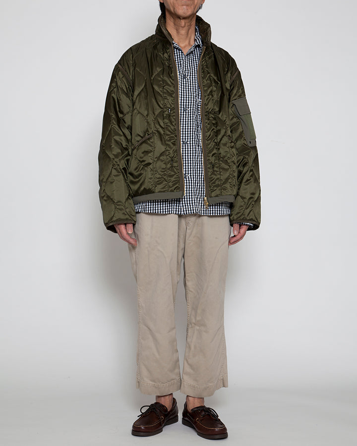 CJ020・ COMBAT QUILTING LINER JACKET / Olive Green