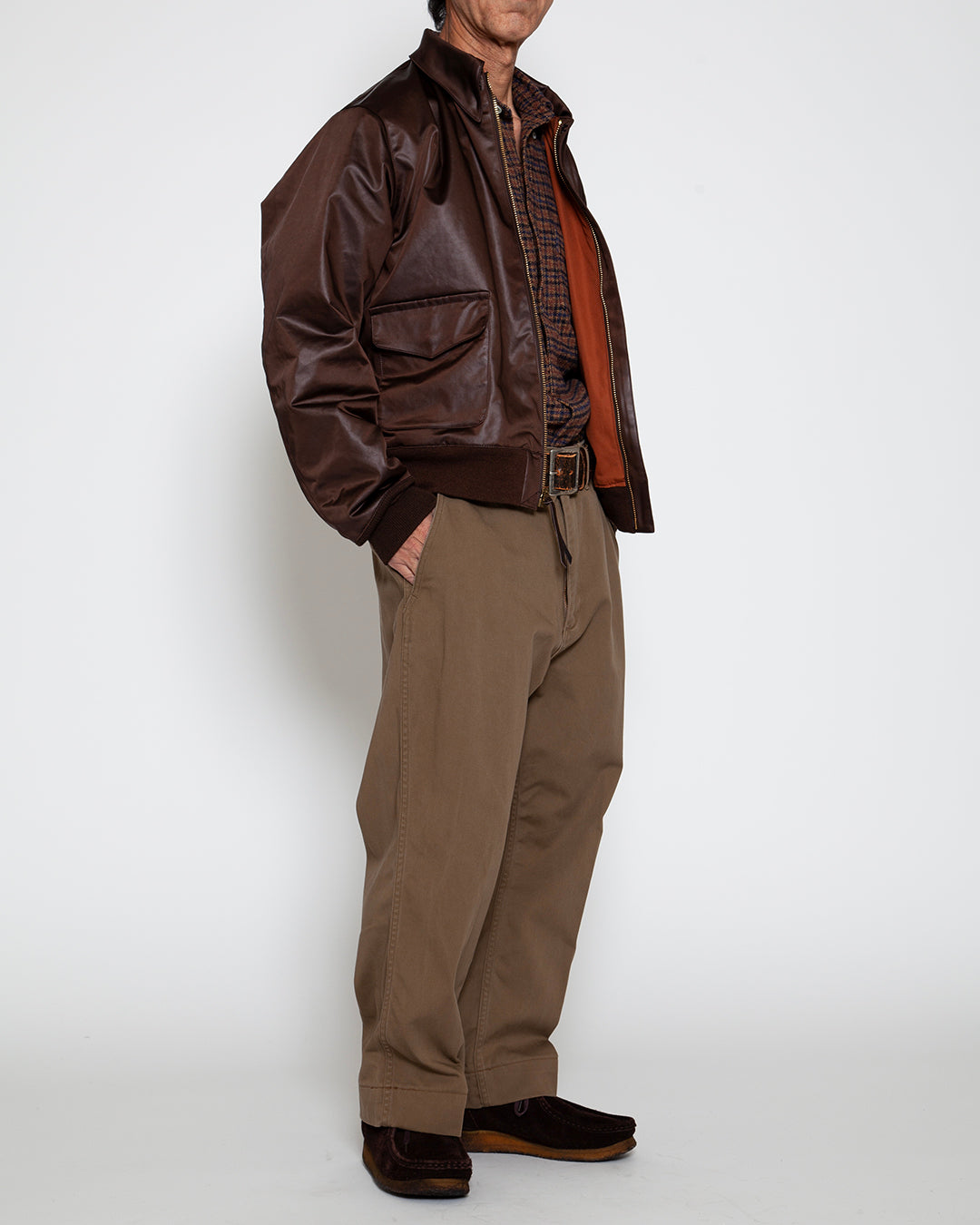 CJ077 - A-2 JACKET / Brown – THE CORONA UTILITY