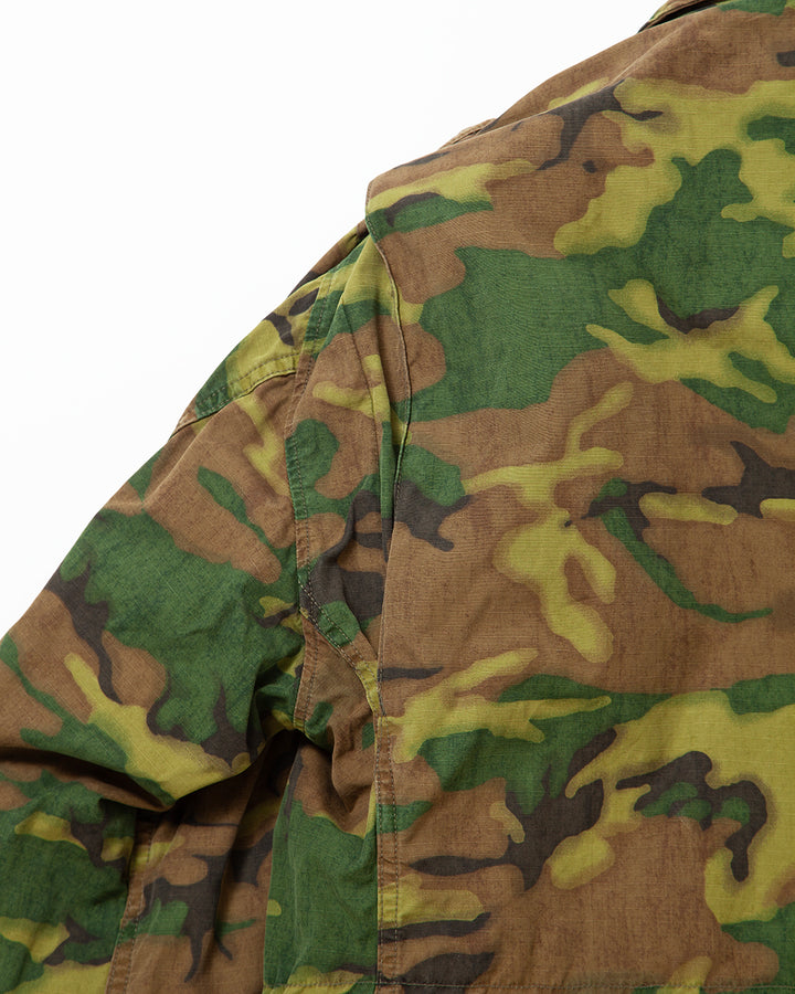 CJ112 - CORONA・M-65 FIELD JACKET / ERDL "GREEN in COUNTRY" w/ Special Bio-wash