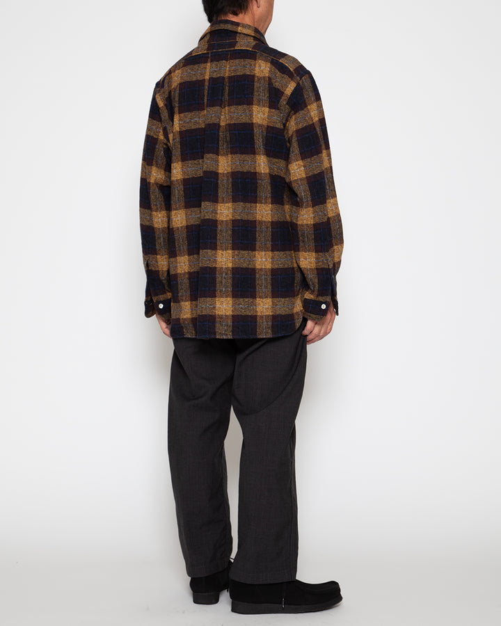 CS005 - W.C.W SHIRT PULLOVER / Yellow × Brown