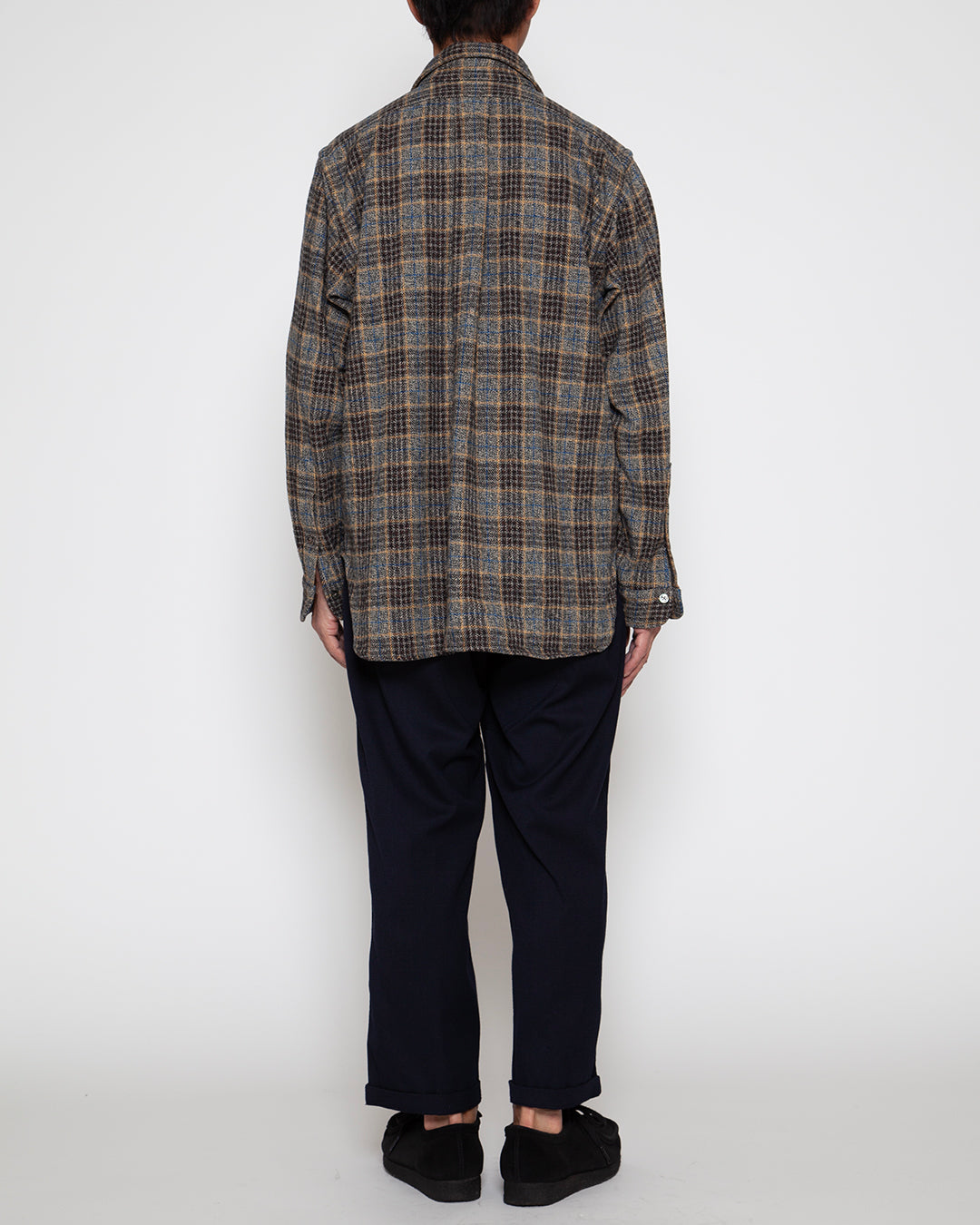 CS005 - W.C.W SHIRT PULLOVER / Grey × Brown