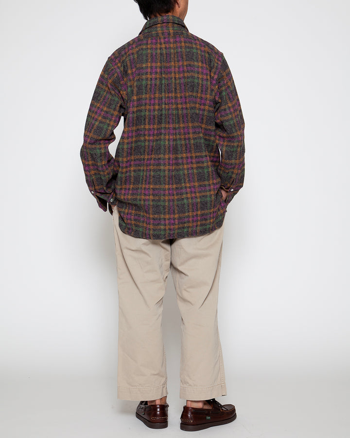 CS005 - W.C.W SHIRT PULLOVER / Charcoal Grey × Multi Color