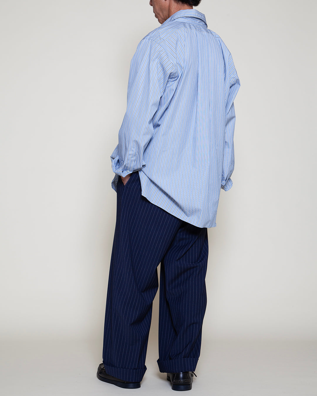 CS005 - W.C.W SHIRT PULLOVER / Blue × Charcoal