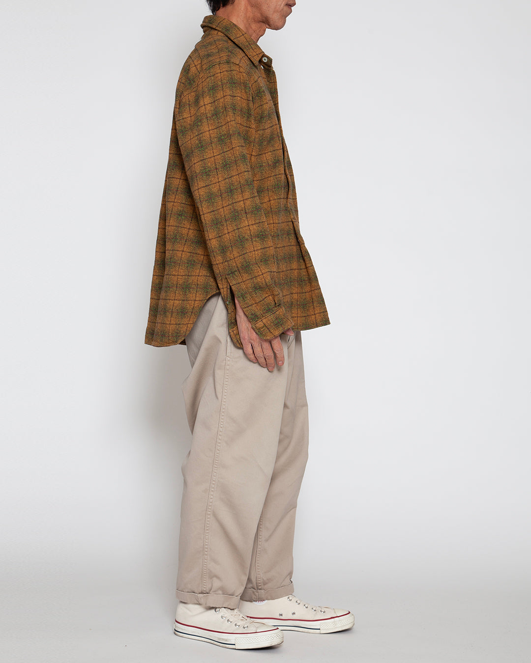 CS005 - W.C.W SHIRT PULLOVER / Khaki × Green