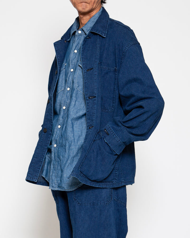 CSJ005 - N-3 JUMPER / Indigo Denim w/ Bio-wash
