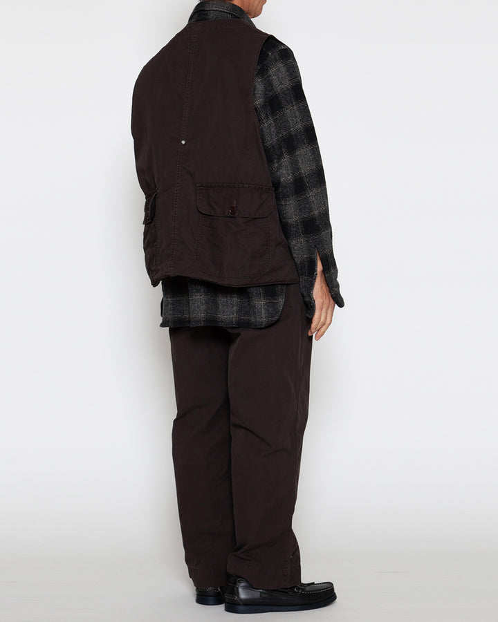 CV002 - CORONA・GAME VEST / Chocolate Brown w/ Bio-wash
