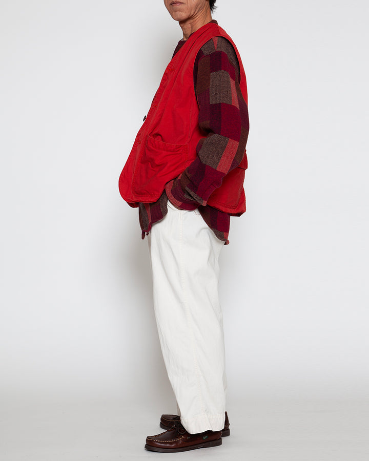 CV002 - CORONA・GAME VEST / Red w/ Bio-wash