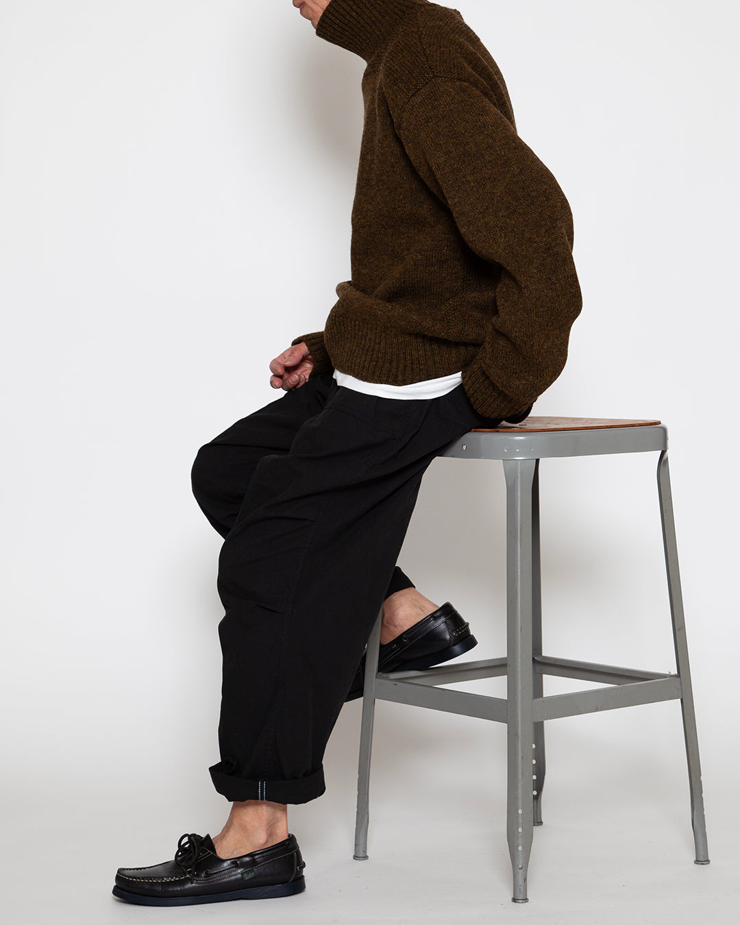 FP005 - AGGRESSOR SLACKS / Black w/ Bio-wash